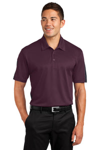 Sport-Tek PosiCharge Active Textured Colorblock Polo - Maroon/ Grey