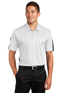 Sport-Tek PosiCharge Active Textured Colorblock Polo - White/ Grey