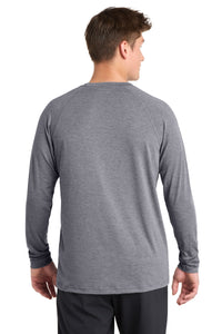Sport-Tek  Long Sleeve Ultimate Performance Crew - Heather Grey Back