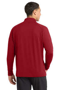 Sport-Tek Sport-Wick Stretch 1/4-Zip Pullover - Deep Red Back
