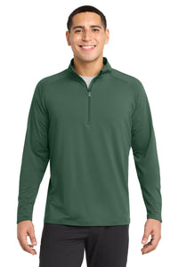 Sport-Tek Sport-Wick Stretch 1/4-Zip Pullover - Forest Green