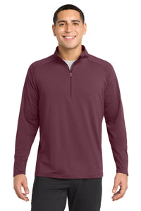 Sport-Tek Sport-Wick Stretch 1/4-Zip Pullover - Maroon