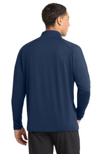 Sport-Tek Sport-Wick Stretch 1/4-Zip Pullover - True Navy Back