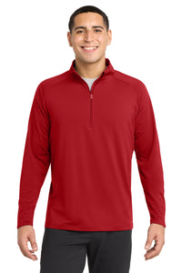Sport-Tek Sport-Wick Stretch 1/4-Zip Pullover - True Red