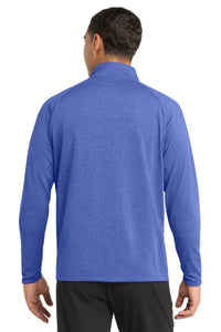 Sport-Tek Sport-Wick Stretch 1/4-Zip Pullover - True Royal Heather Back