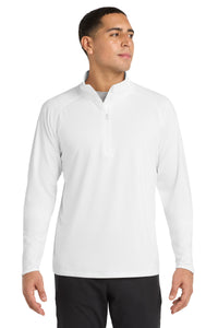 Sport-Tek Sport-Wick Stretch 1/4-Zip Pullover - White