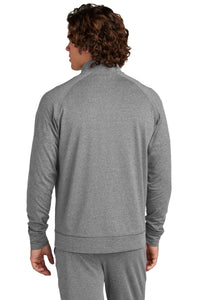 Sport-Tek Sport-Wick Stretch Full-Zip Cadet Jacket ST857 - Charcoal Grey Heather Back