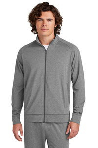 Sport-Tek Sport-Wick Stretch Full-Zip Cadet Jacket ST857 - Charcoal Grey Heather