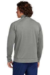 Sport-Tek Sport-Wick Stretch Full-Zip Cadet Jacket ST857 - Charcoal Grey Back