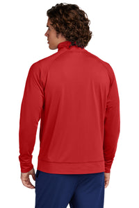 Sport-Tek Sport-Wick Stretch Full-Zip Cadet Jacket ST857 - Deep Red Back