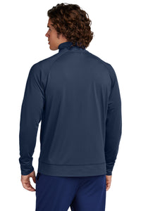 Sport-Tek Sport-Wick Stretch Full-Zip Cadet Jacket ST857 - True Navy Back