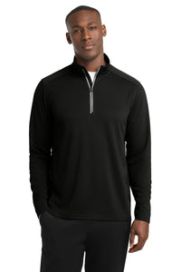 Sport-Tek Sport-Wick Textured 1/4-Zip Pullover - Black