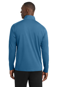Sport-Tek Sport-Wick Textured 1/4-Zip Pullover - Dawn Blue Back