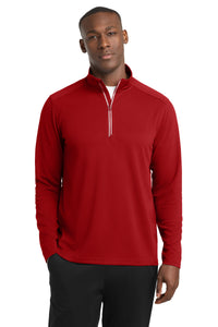 Sport-Tek Sport-Wick Textured 1/4-Zip Pullover - Deep Red