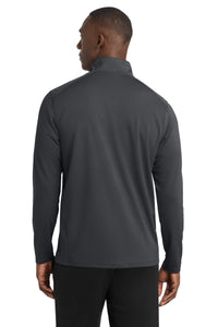 Sport-Tek Sport-Wick Textured 1/4-Zip Pullover - Iron Grey Back
