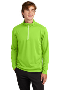 Sport-Tek Sport-Wick Textured 1/4-Zip Pullover - Lime Shock