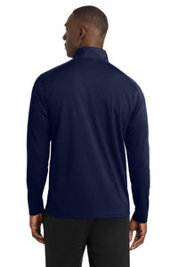 Sport-Tek Sport-Wick Textured 1/4-Zip Pullover - True Navy Back