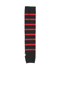 DISCONTINUED Sport-Tek Striped Arm Socks - Black/ True Red