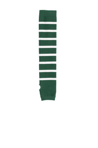 DISCONTINUED Sport-Tek Striped Arm Socks - Forest Green/ White