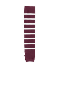 DISCONTINUED Sport-Tek Striped Arm Socks - Maroon/ White