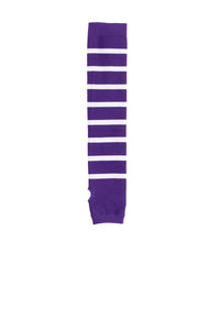 DISCONTINUED Sport-Tek Striped Arm Socks - Purple/ White