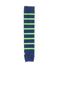 DISCONTINUED Sport-Tek Striped Arm Socks - Team Navy/ Flash Green