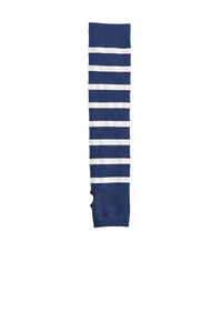 DISCONTINUED Sport-Tek Striped Arm Socks - Team Navy/ Silver