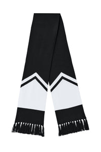 Sport-Tek Gameday Scarf STA06 - Black/ White