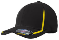 Sport-Tek Flexfit Performance Colorblock Cap - Black/ Gold