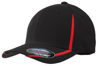 Sport-Tek Flexfit Performance Colorblock Cap - Black/ True Red