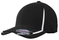 Sport-Tek Flexfit Performance Colorblock Cap - Black/ White