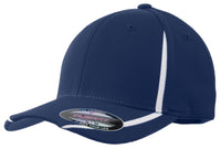 Sport-Tek Flexfit Performance Colorblock Cap - True Navy/ White