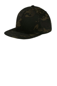 Sport-Tek YP Classics Flat Bill Snapback Cap - Multicam Black