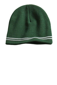 Sport-Tek Spectator Beanie - Forest Green/ White