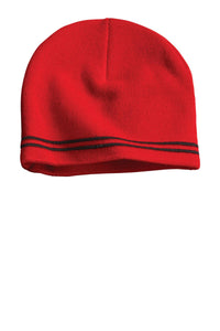 Sport-Tek Spectator Beanie - True Red/ Black