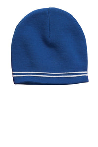 Sport-Tek Spectator Beanie - True Royal/ White