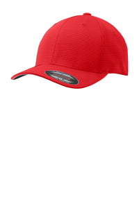 DISCONTINUED Sport-Tek Flexfit Grid Texture Cap - True Red