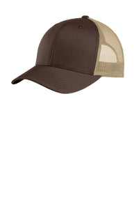 Sport-Tek YP Classics Retro Trucker Cap - Chocolate Brown/ Khaki
