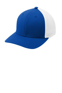 Sport-Tek  Flexfit  Air Mesh Back Cap - True Royal/ White