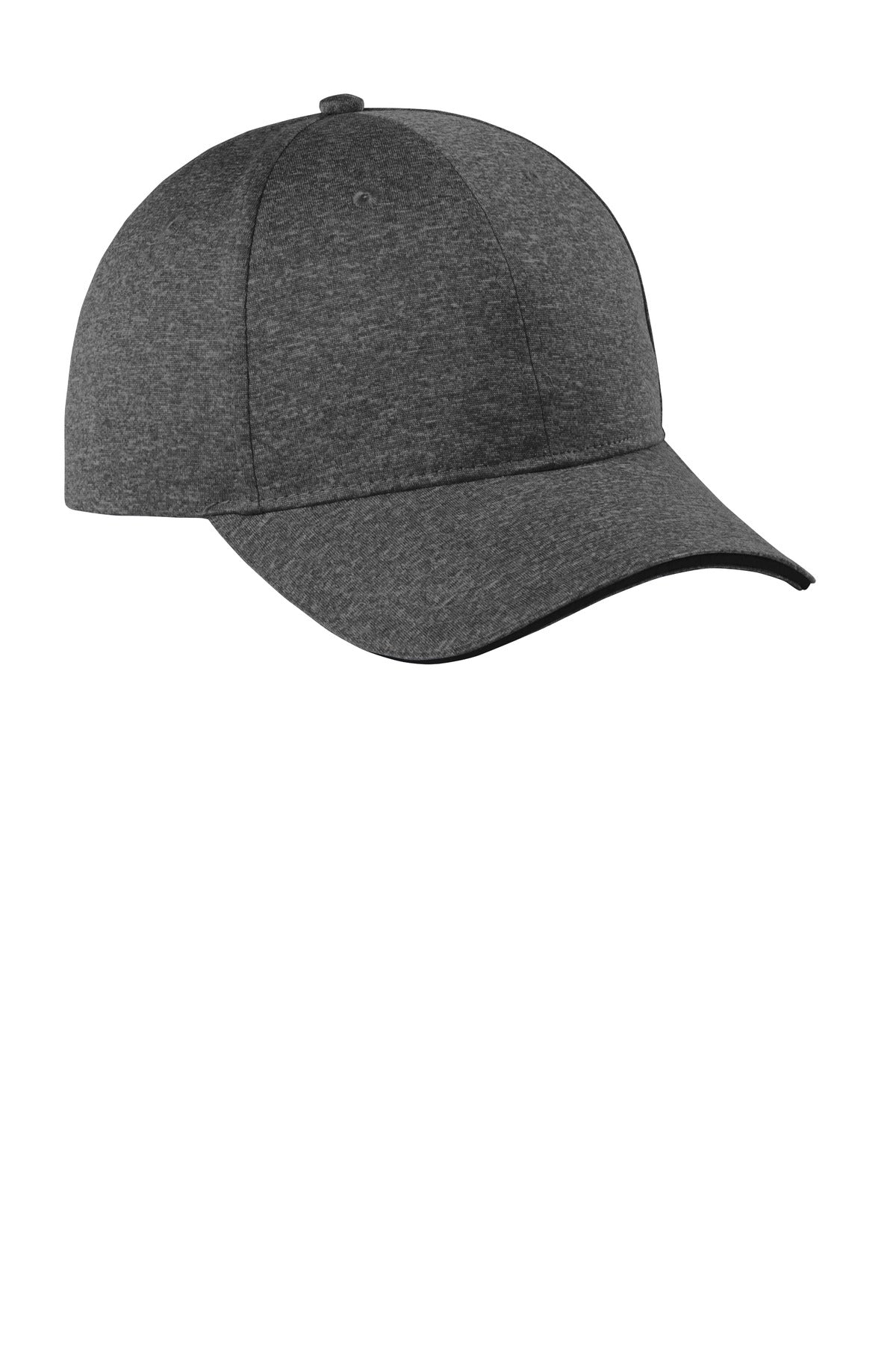 Sport-Tek  Contender  Snapback Cap - Graphite Heather/ Black