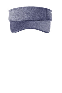 DISCONTINUED Sport-Tek  Contender  Visor - True Navy Heather/ True Navy