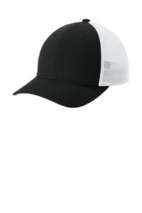 Sport-Tek Stretch-Tek Mesh Back Cap STC60 - Black/ White