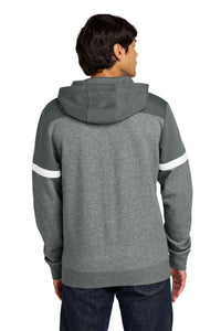Sport-Tek Drive Fleece Colorblock Hoodie STF205 - Dark Smoke Grey/ Vintage Heather Back