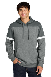 Sport-Tek Drive Fleece Colorblock Hoodie STF205 - Dark Smoke Grey/ Vintage Heather