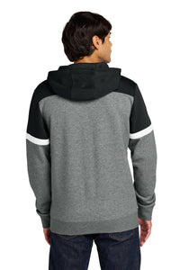 Sport-Tek Drive Fleece Colorblock Hoodie STF205 - Black/ Vintage Heather Back