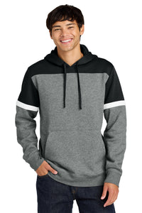 Sport-Tek Drive Fleece Colorblock Hoodie STF205 - Black/ Vintage Heather