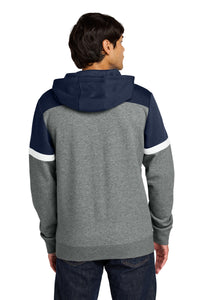 Sport-Tek Drive Fleece Colorblock Hoodie STF205 - True Navy/ Vintage Heather Back