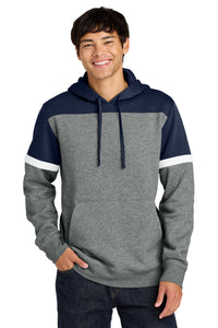 Sport-Tek Drive Fleece Colorblock Hoodie STF205 - True Navy/ Vintage Heather