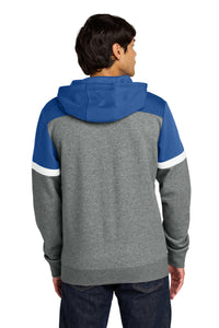 Sport-Tek Drive Fleece Colorblock Hoodie STF205 - True Royal/ Vintage Heather Back