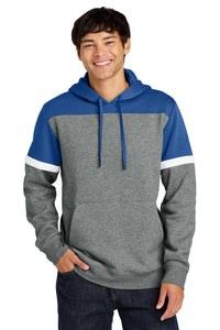 Sport-Tek Drive Fleece Colorblock Hoodie STF205 - True Royal/ Vintage Heather